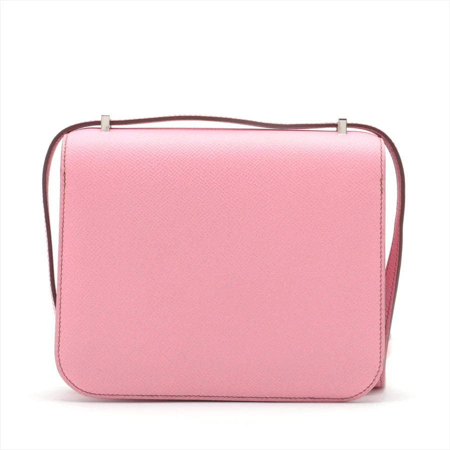 哈【HERMES  公式旗艦店】斜めがけバッグエルメス コンスタンス3 ミニ18 ヴォーエプソン ピンク シルバー金具