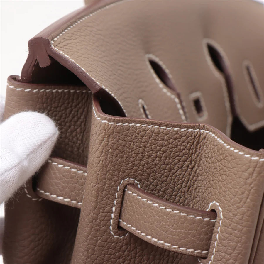 哈【HERMES   公式旗艦店】ハンドバッグエルメス バーキン35 トゴ エトゥープ シルバー金具