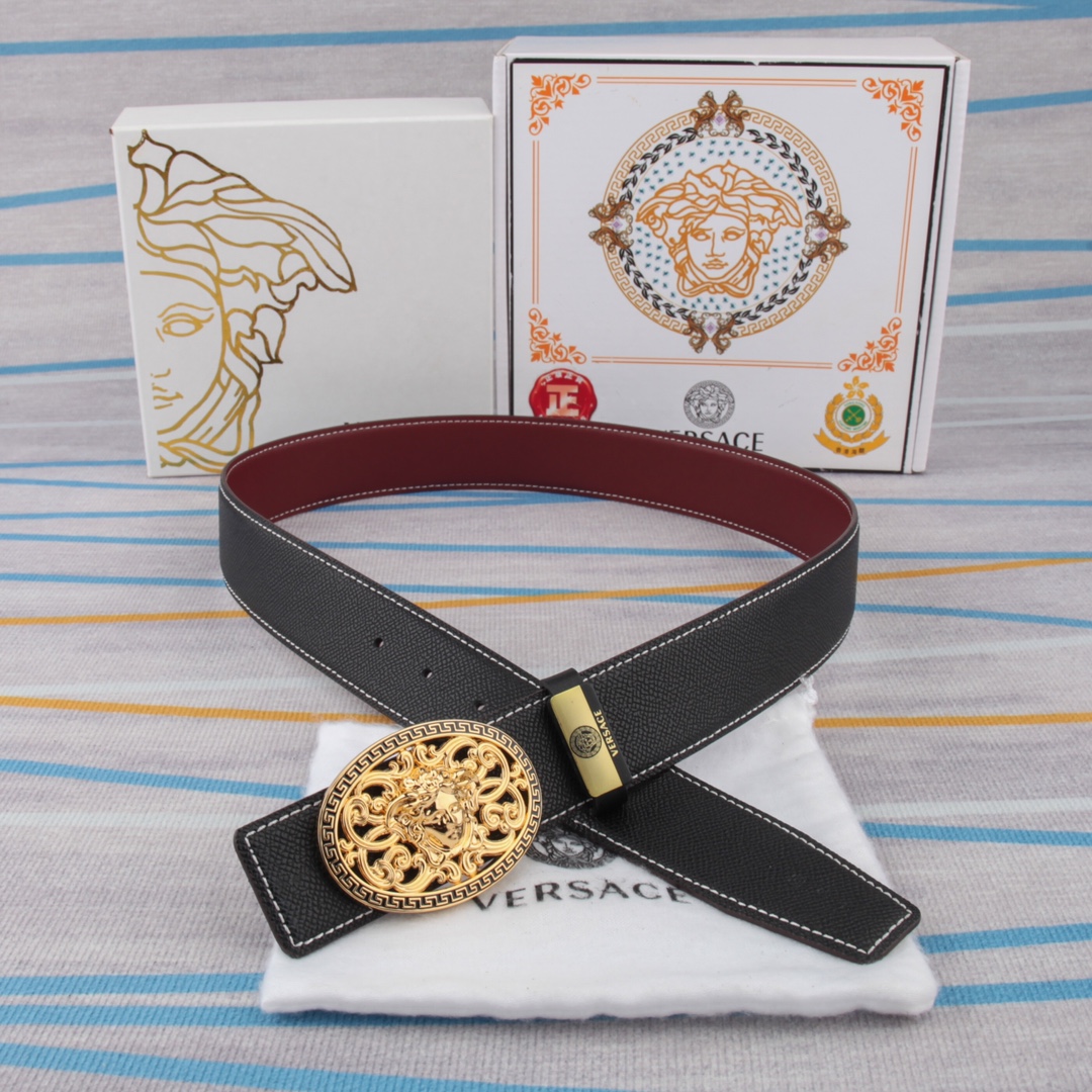 【VERSACE】(ヴェルサーチ) 3.8cmベルト メンズ