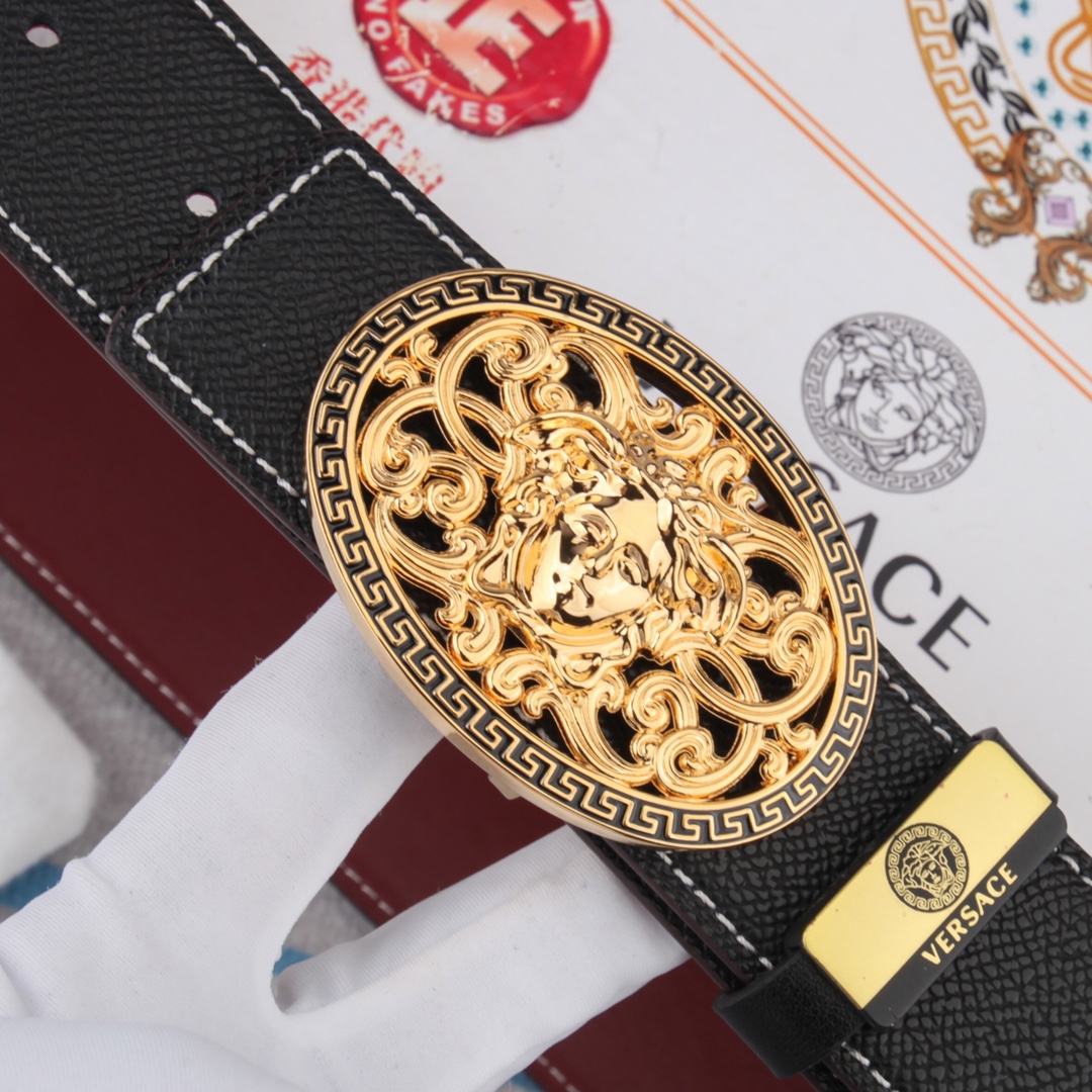 【VERSACE】(ヴェルサーチ) 3.8cmベルト メンズ