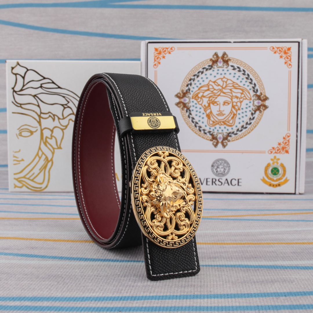 【VERSACE】(ヴェルサーチ) 3.8cmベルト メンズ