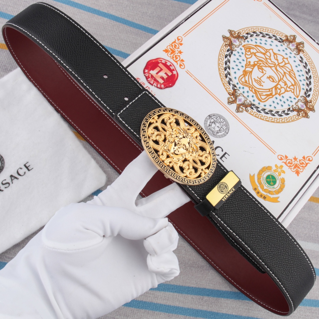 【VERSACE】(ヴェルサーチ) 3.8cmベルト メンズ