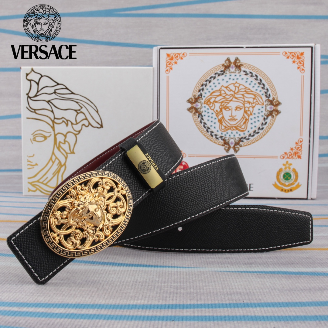 【VERSACE】(ヴェルサーチ) 3.8cmベルト メンズ