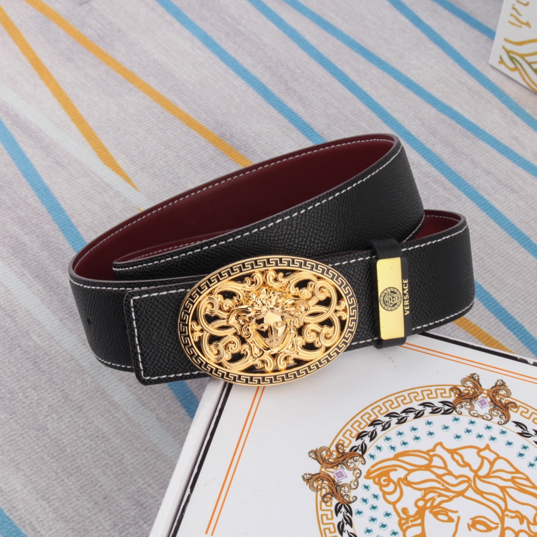 【VERSACE】(ヴェルサーチ) 3.8cmベルト メンズ