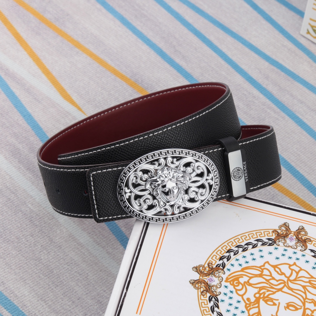 【VERSACE】(ヴェルサーチ) 3.8cmベルト メンズ