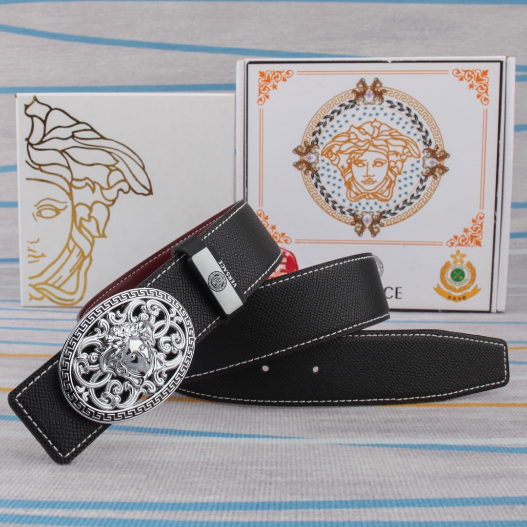 【VERSACE】(ヴェルサーチ) 3.8cmベルト メンズ