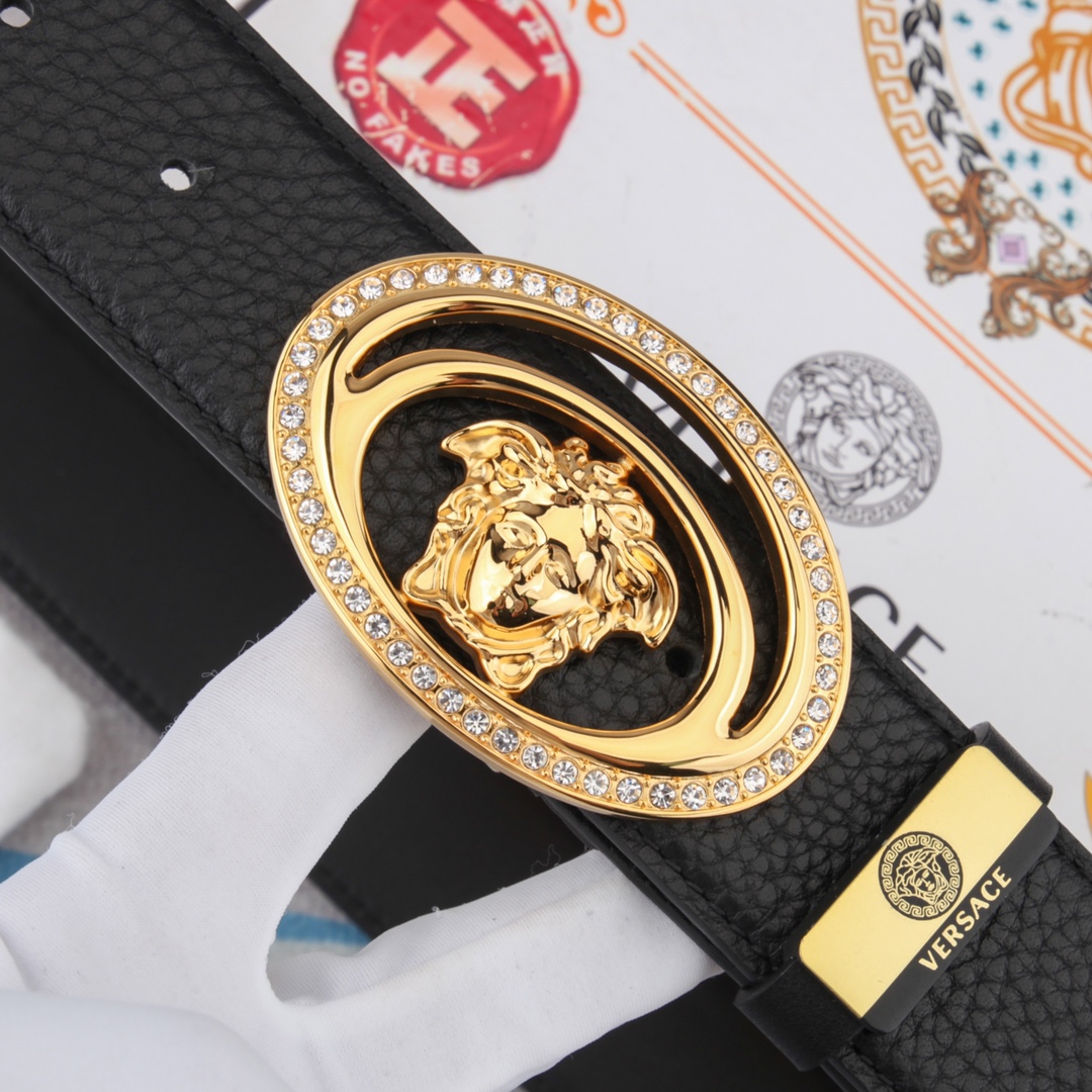 【VERSACE】(ヴェルサーチ) 3.8cmベルト メンズ