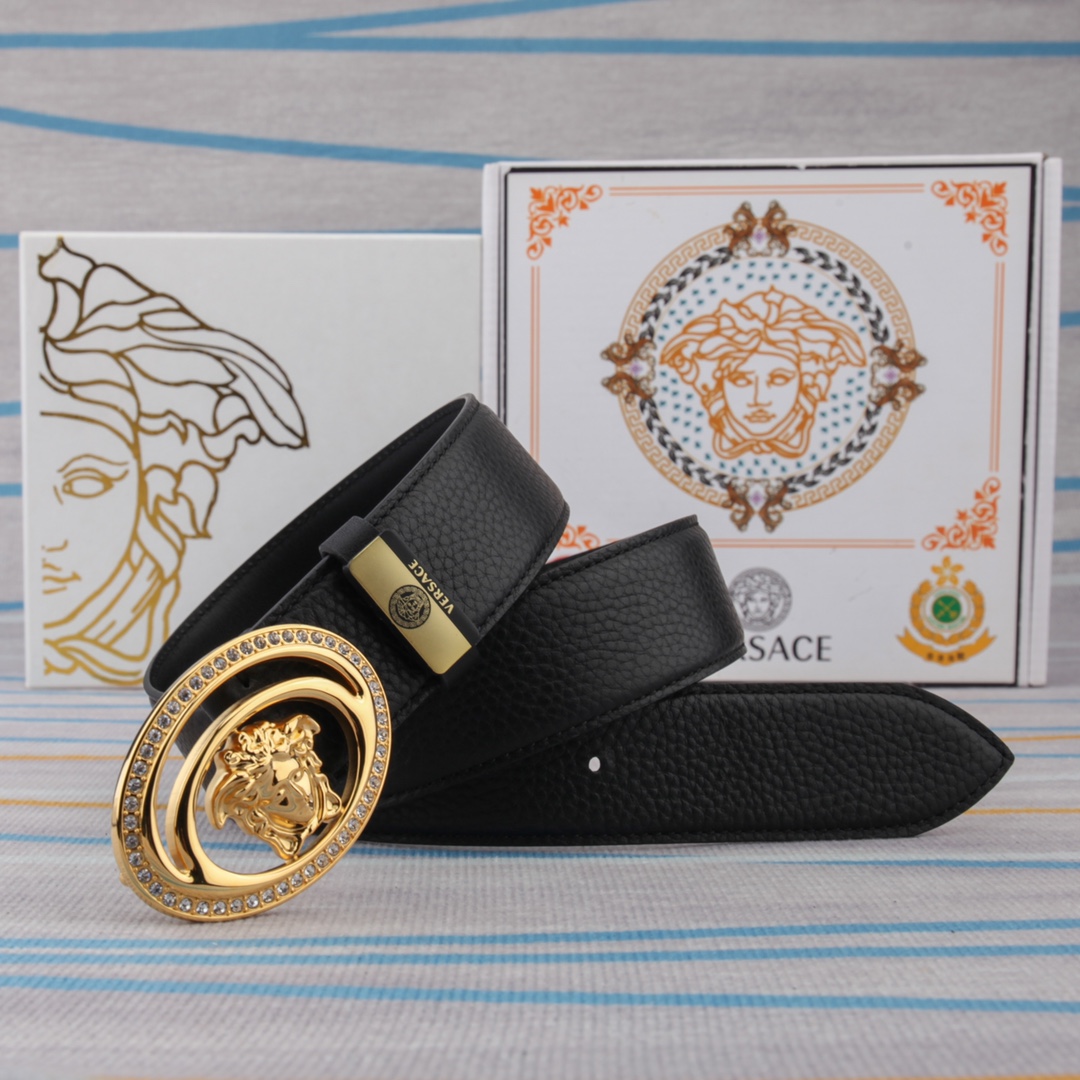 【VERSACE】(ヴェルサーチ) 3.8cmベルト メンズ