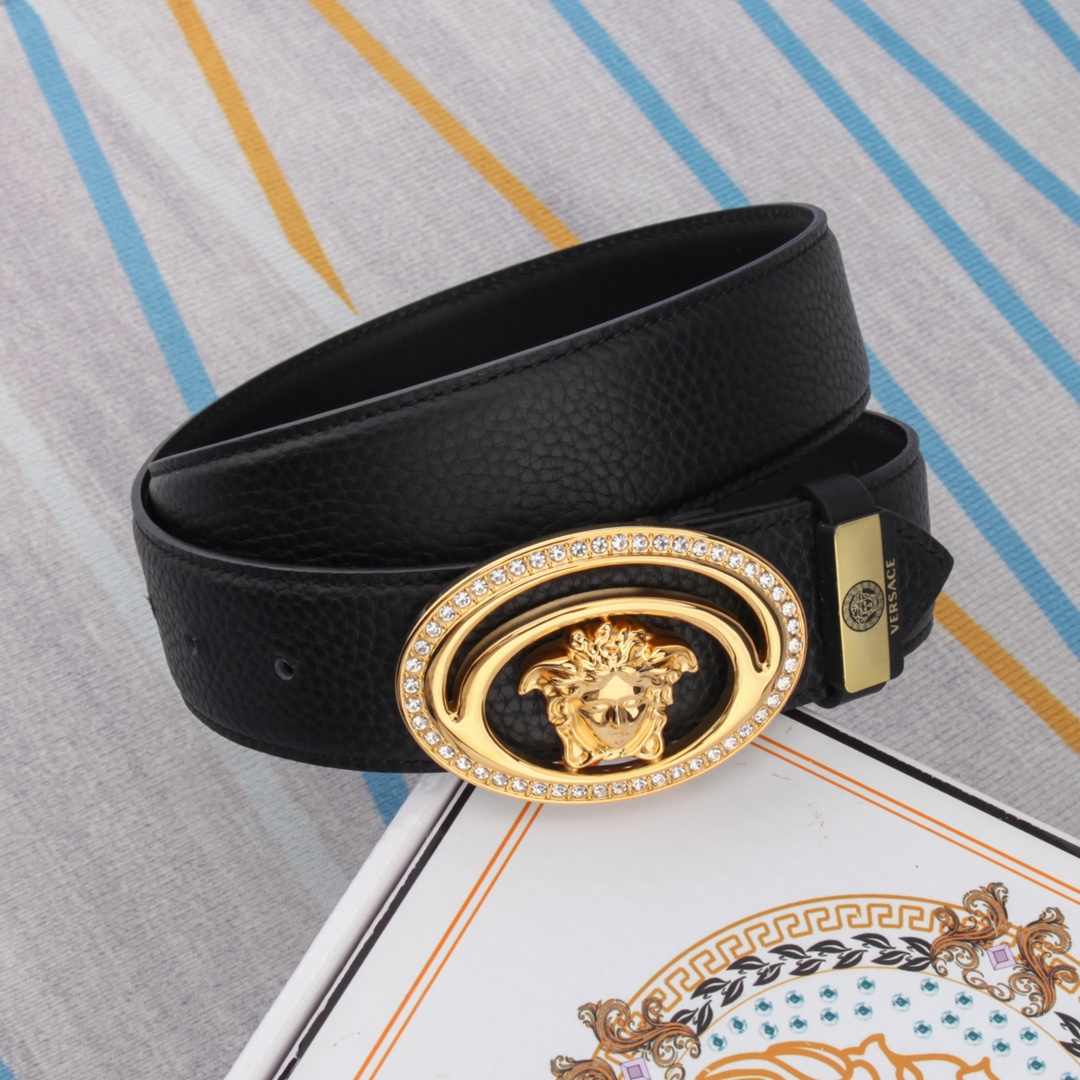 【VERSACE】(ヴェルサーチ) 3.8cmベルト メンズ