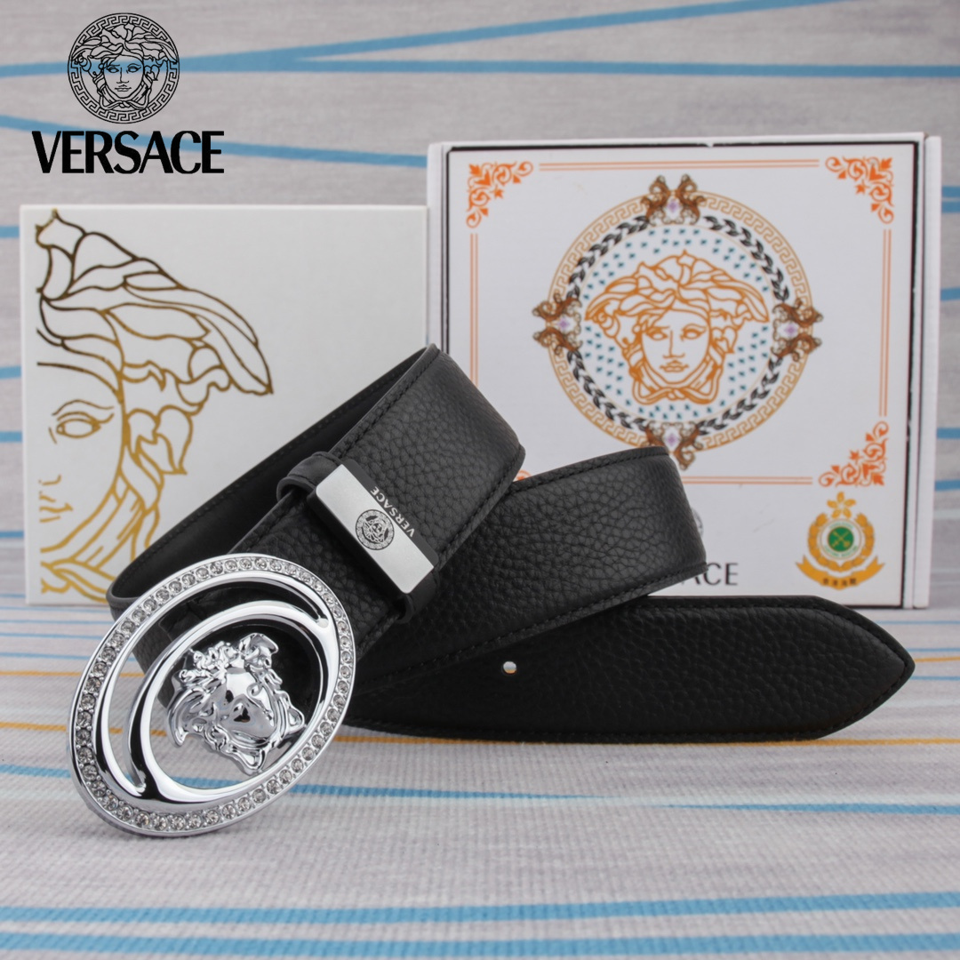 【VERSACE】(ヴェルサーチ) 3.8cmベルト メンズ