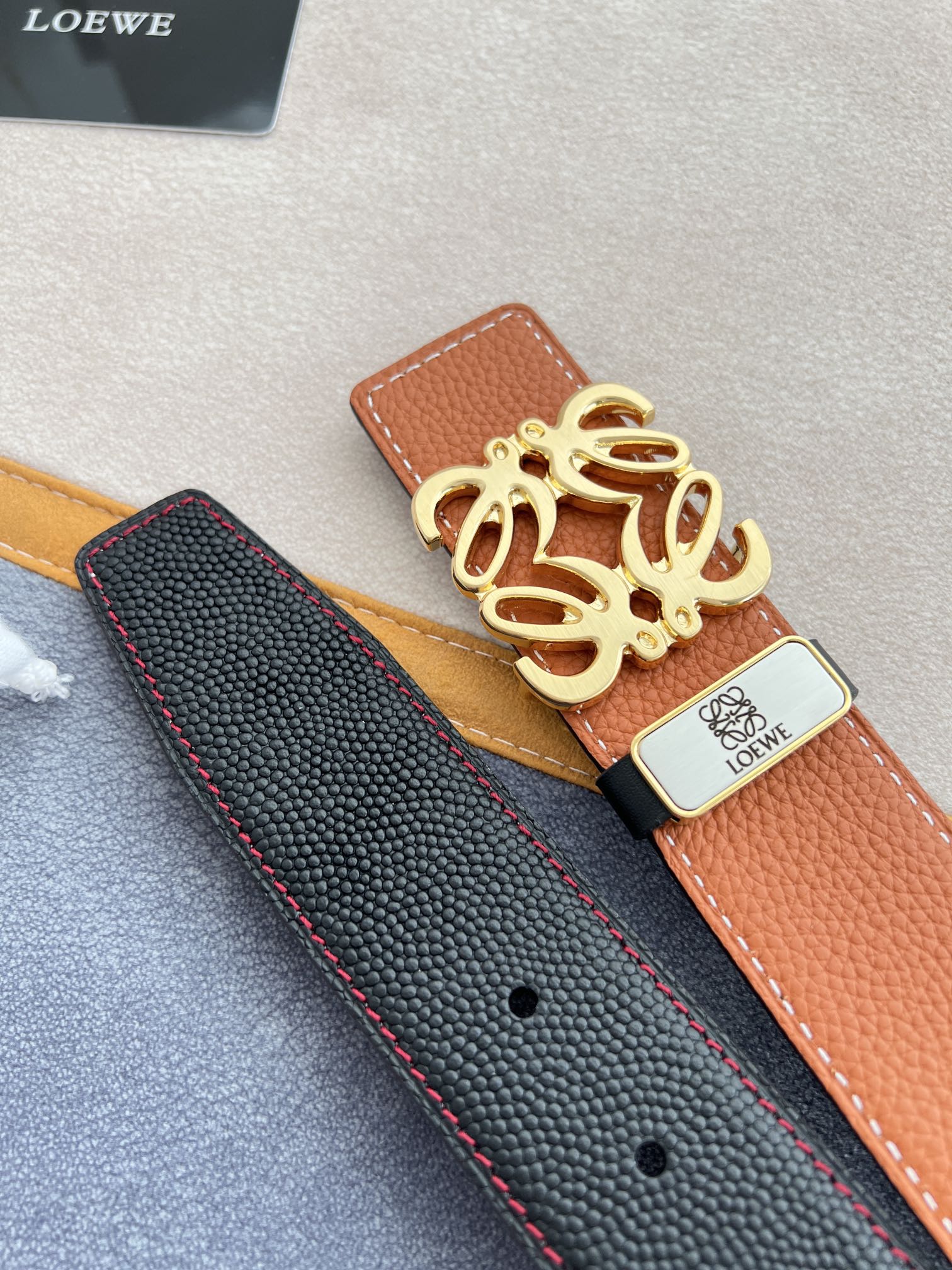 【LOEWE】(ロエベ)3.8cmベルト メンズ