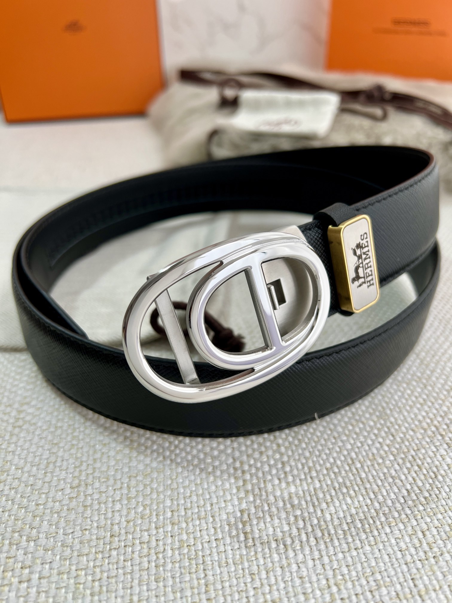 【Hermès】(エルメス) 3.5cmベルト メンズ