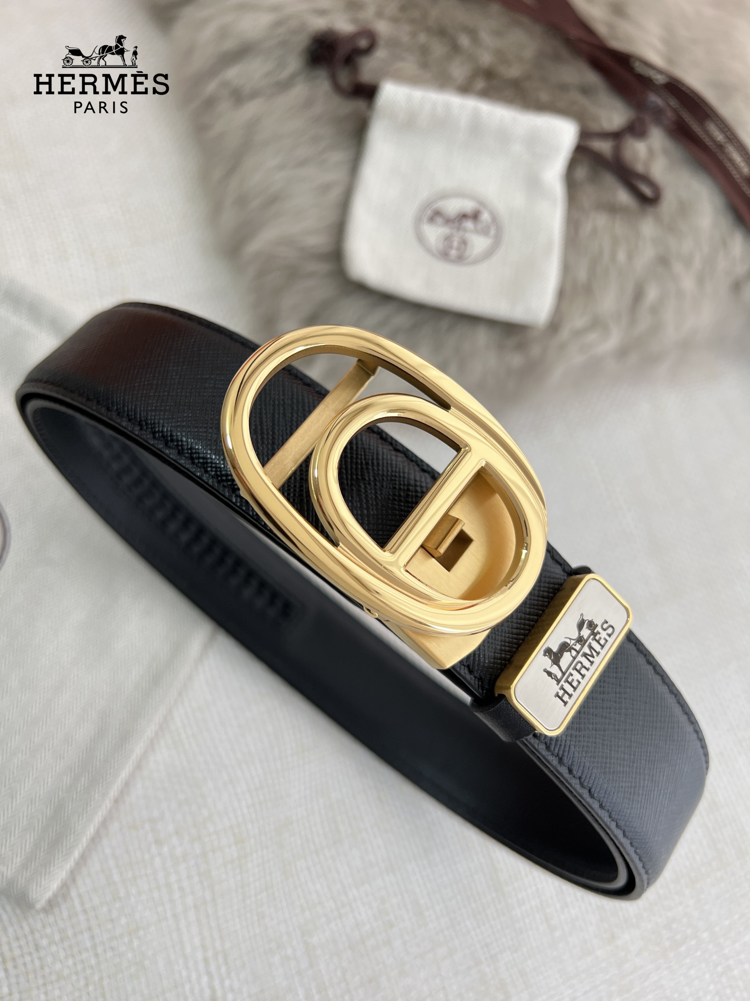 【Hermès】(エルメス) 3.5cmベルト メンズ