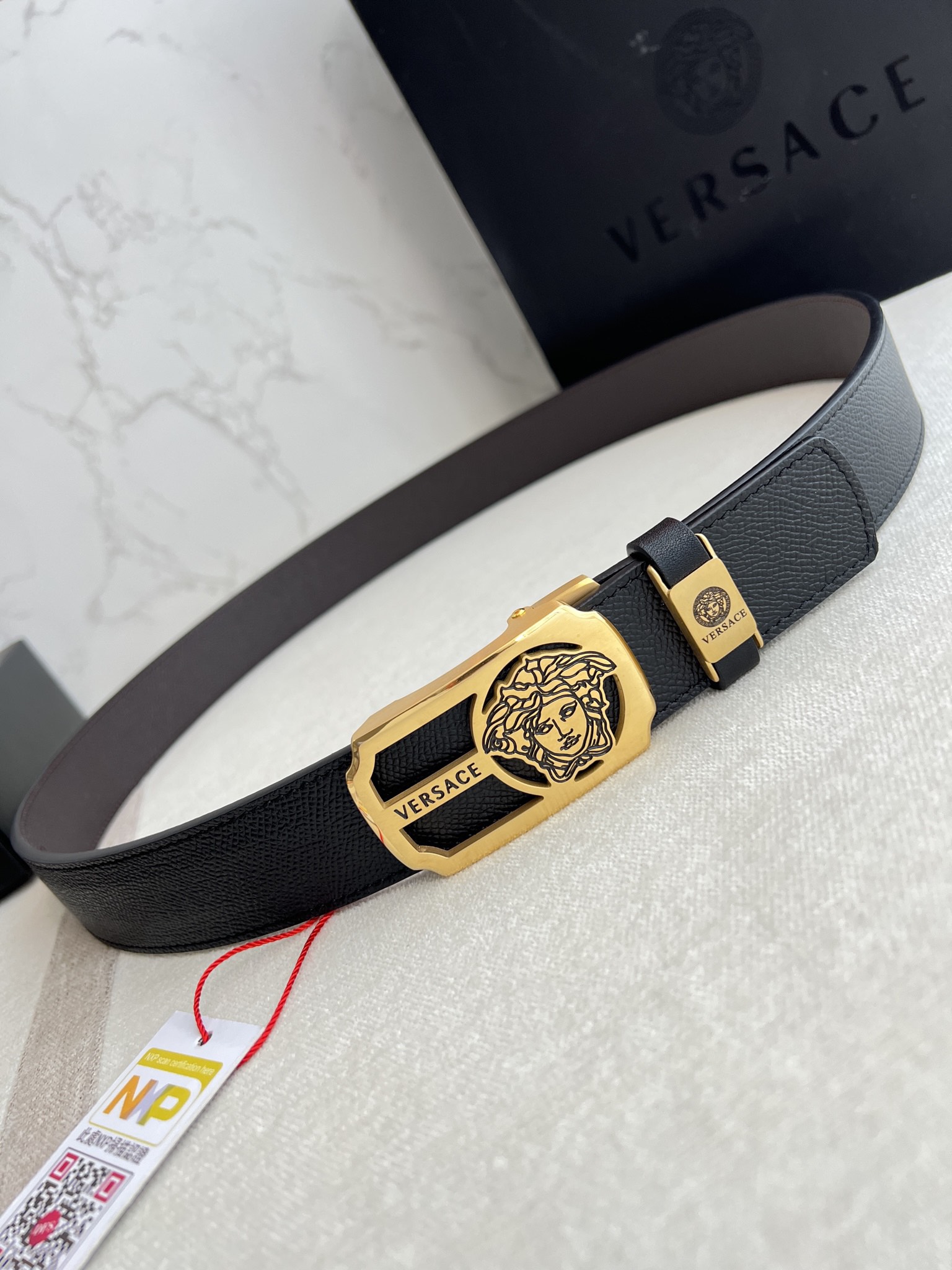 【VERSACE】(ヴェルサーチ) 3.5cmベルト メンズ