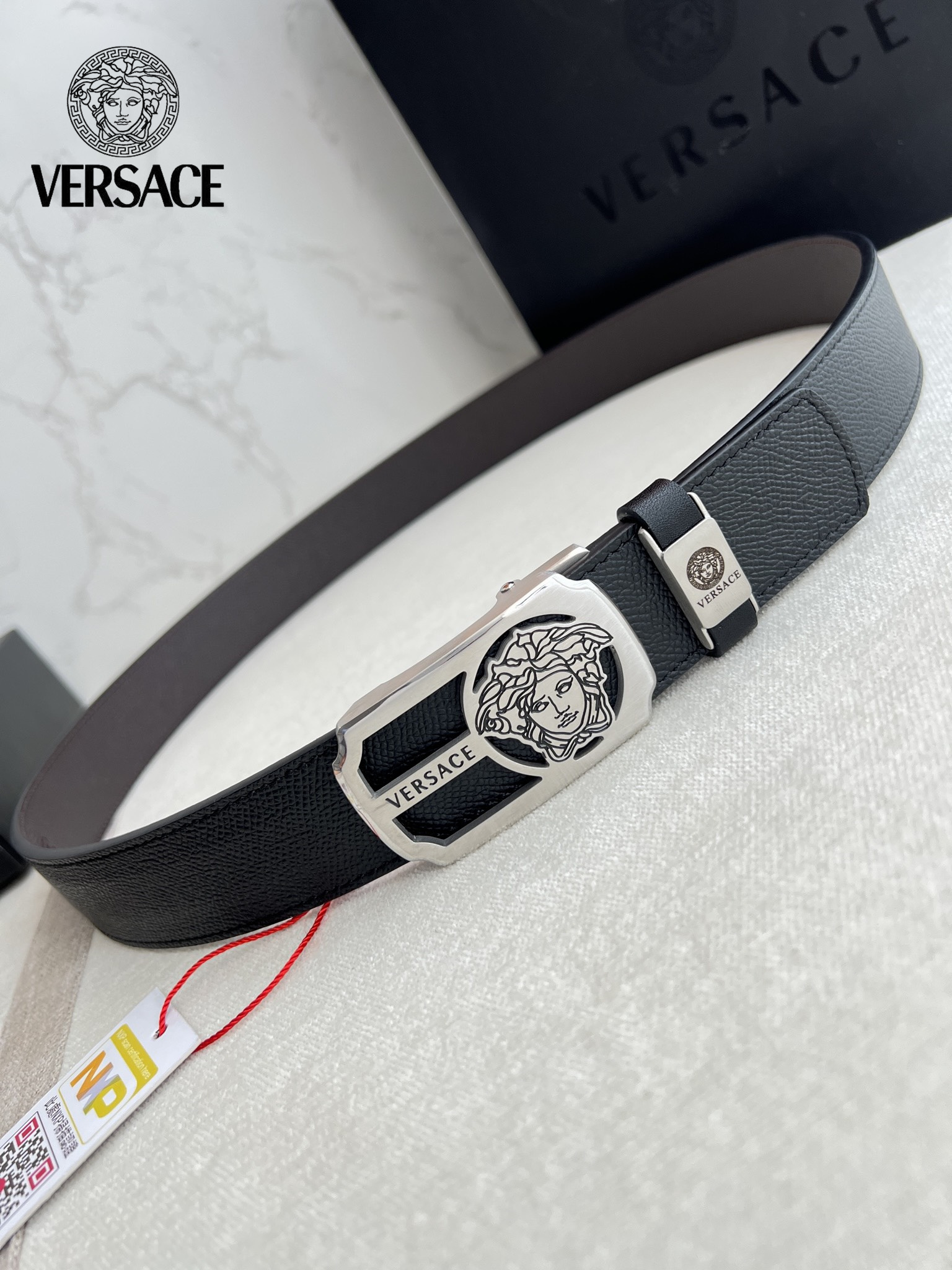 【VERSACE】(ヴェルサーチ) 3.5cmベルト メンズ