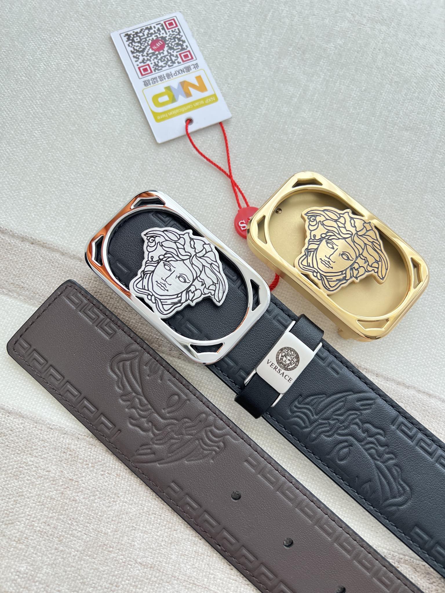 【VERSACE】(ヴェルサーチ) 3.8cmベルト メンズ 240903