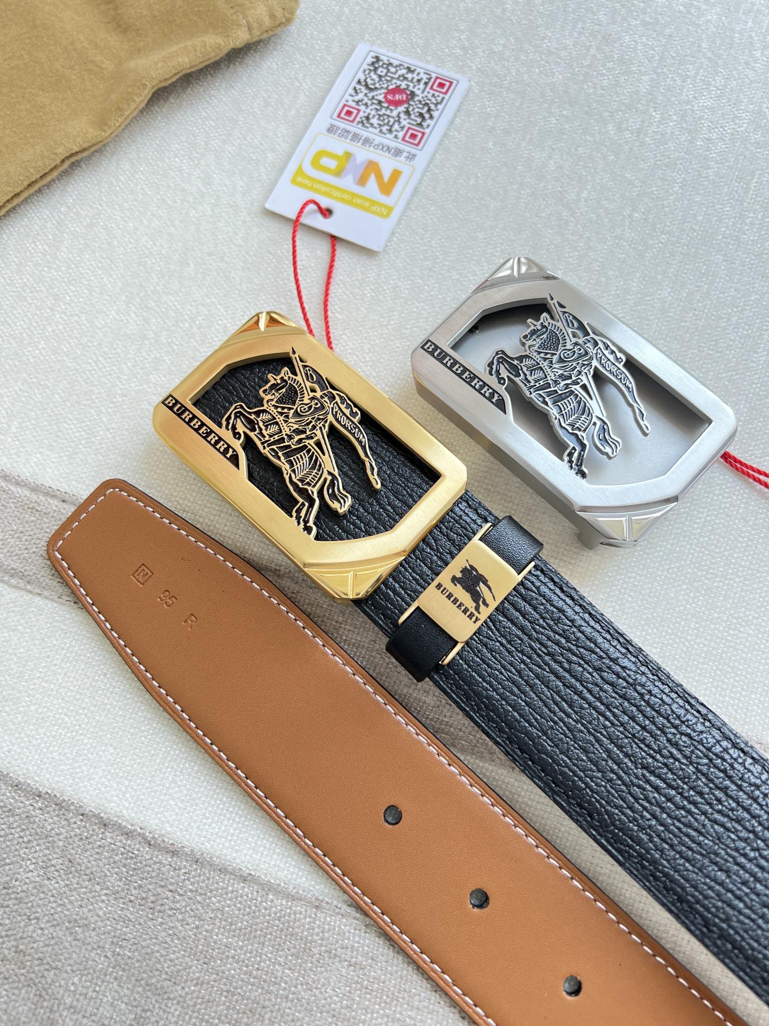 【BURBERRY 】(バーバリー) 3.8cmベルト メンズ 240904