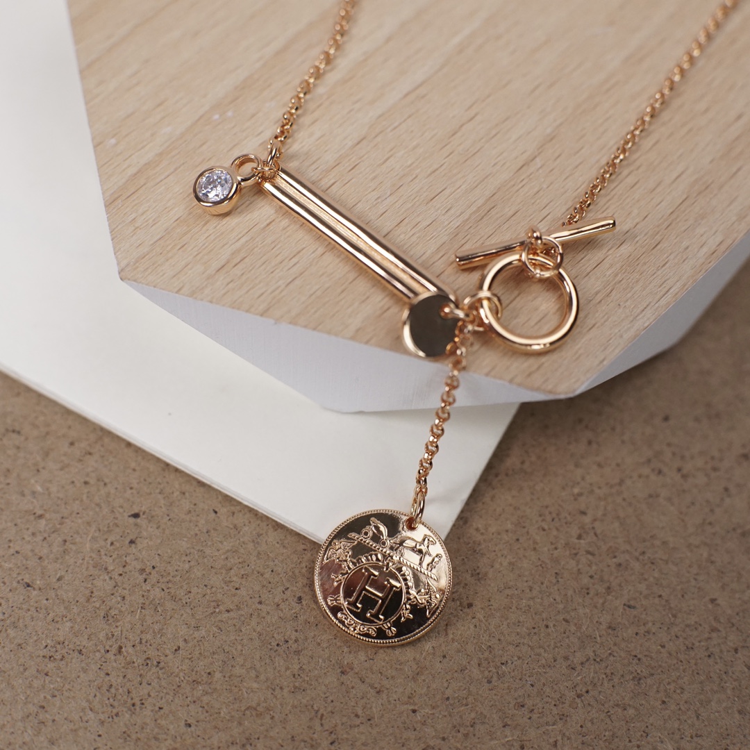 【HERMES】ネックレス、新しいネックレス万能シンプルファッションオーナメント 2473