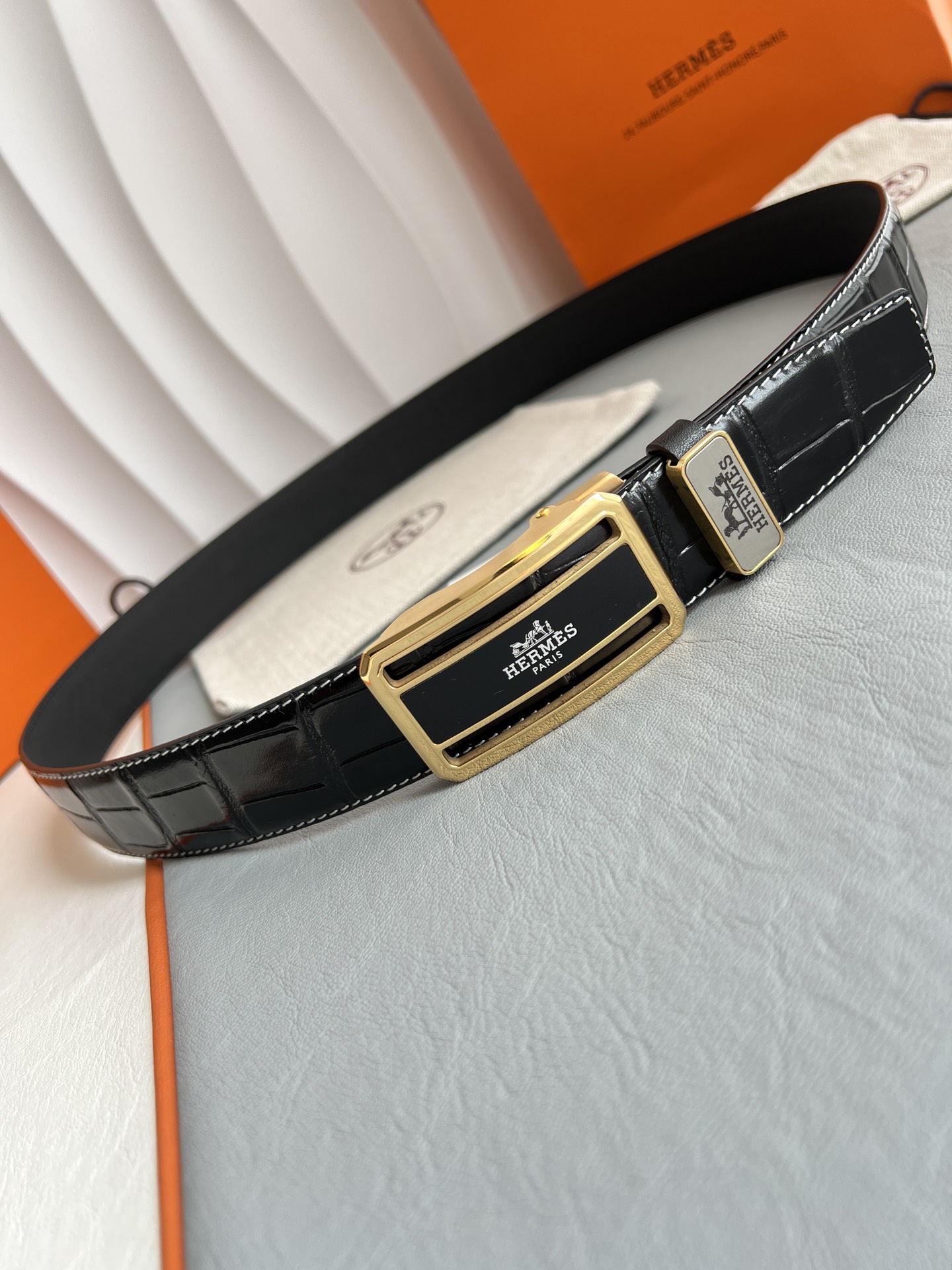 【Hermès】(エルメス) 3.5cmベルト メンズ