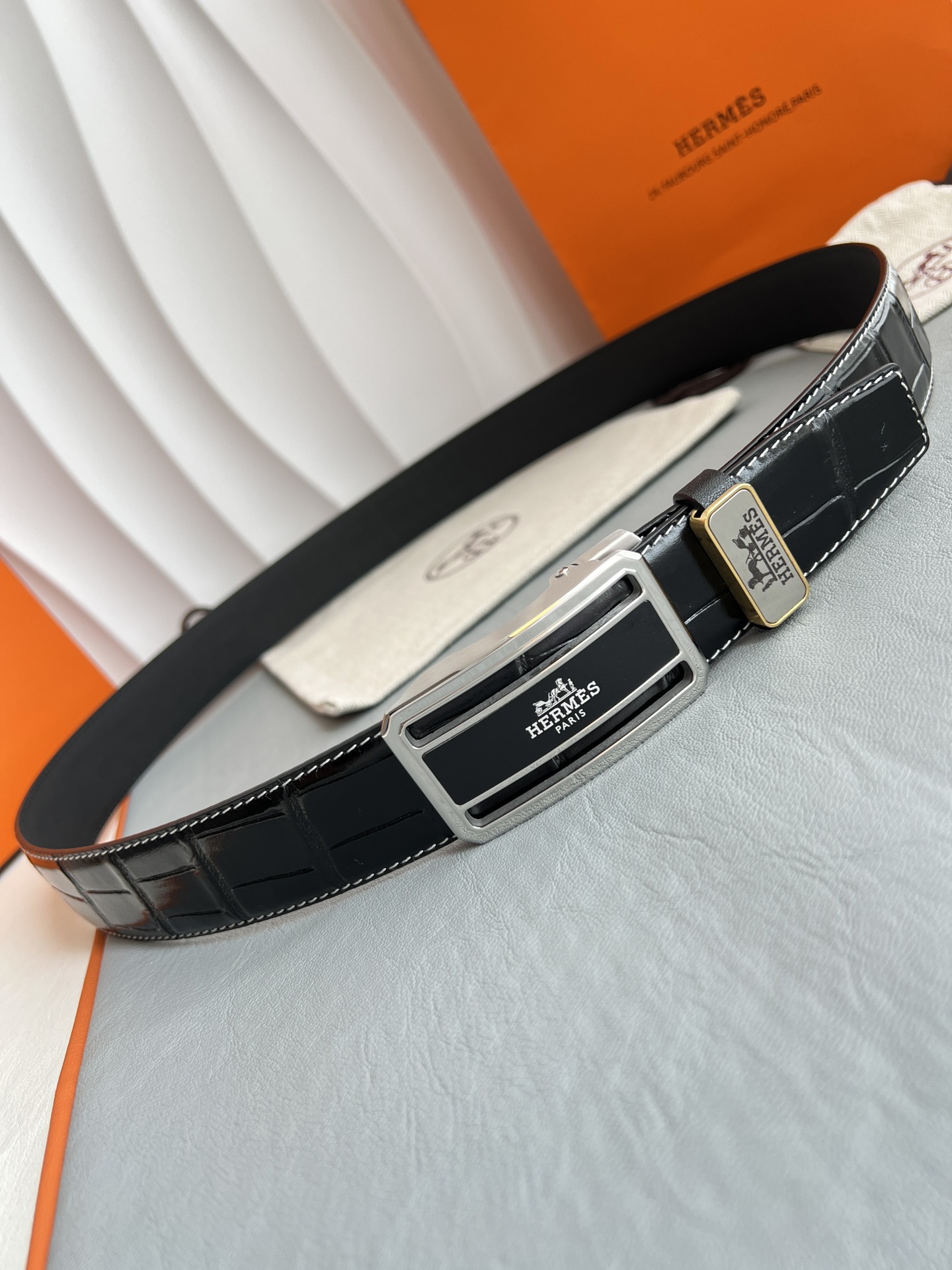 【Hermès】(エルメス) 3.5cmベルト メンズ