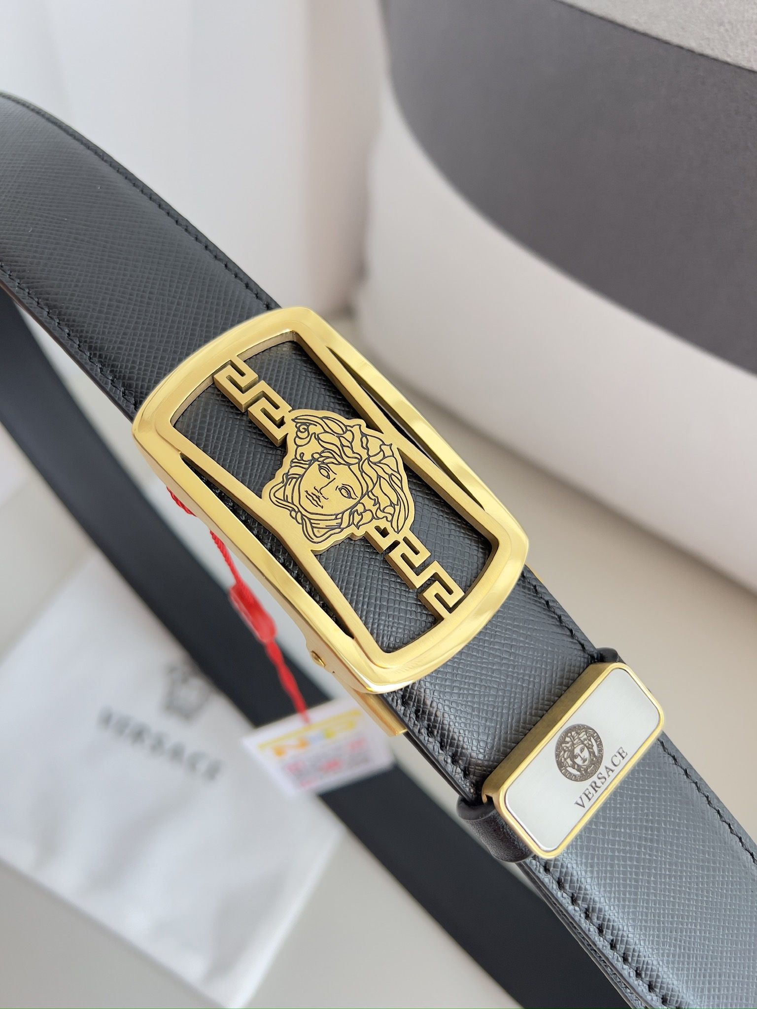 【VERSACE】(ヴェルサーチ) 3.5cmベルト メンズ