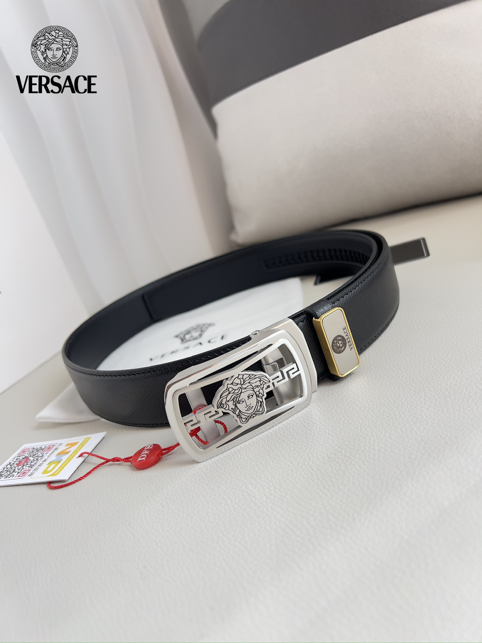 【VERSACE】(ヴェルサーチ) 3.5cmベルト メンズ