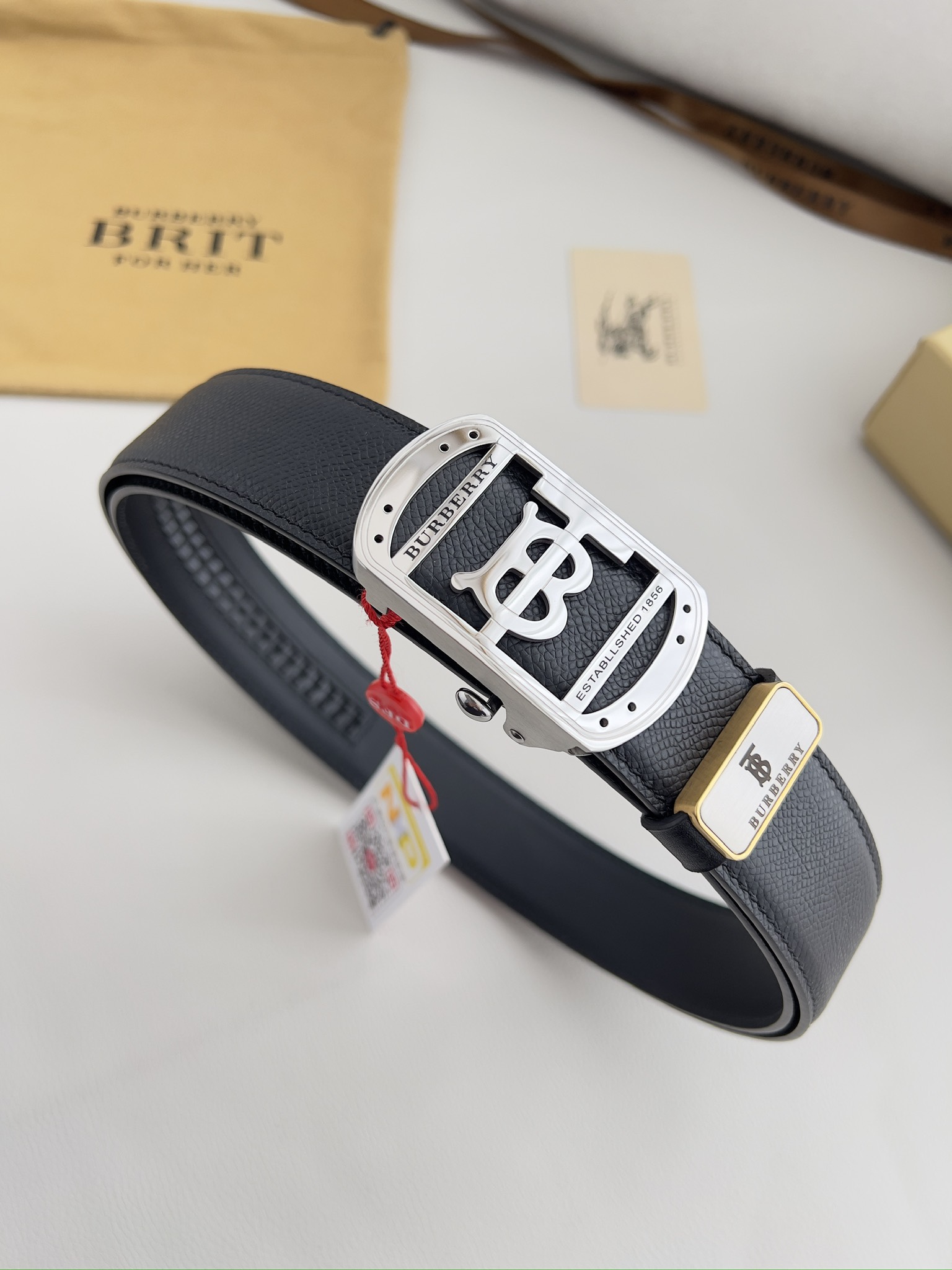 【BURBERRY】(バーバリー) 3.5cmベルト メンズ