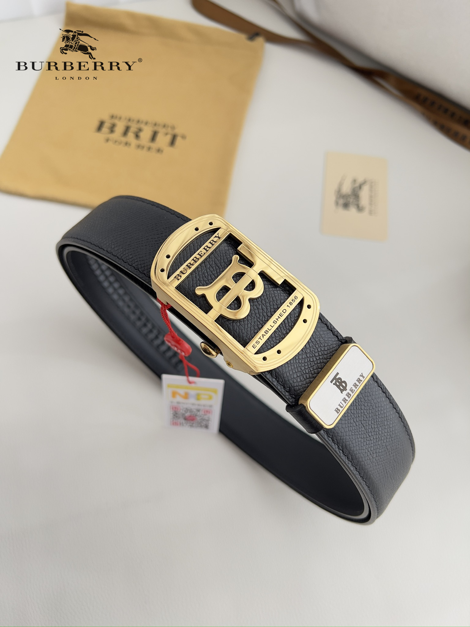 【BURBERRY】(バーバリー) 3.5cmベルト メンズ