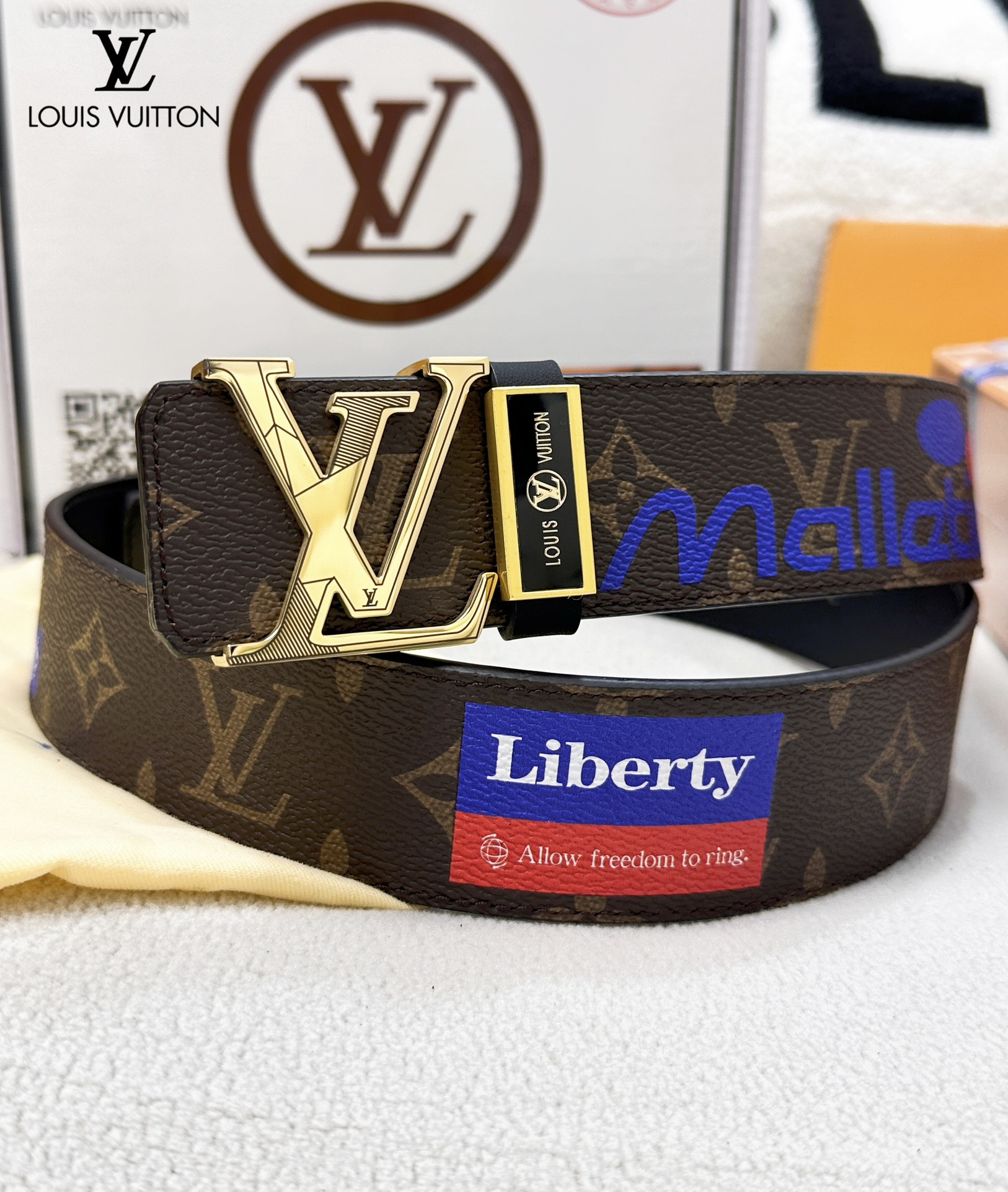 【LOUIS VUITTON】(ルイヴィトン) 3.8cmベルト メンズ
