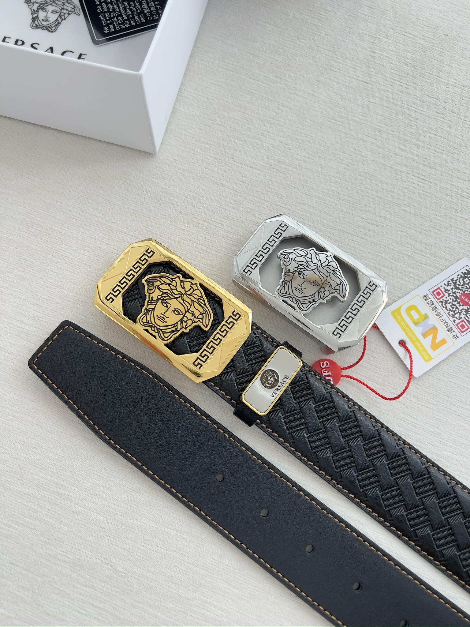 【VERSACE】(ヴェルサーチ) 3.8cmベルト メンズ 24706