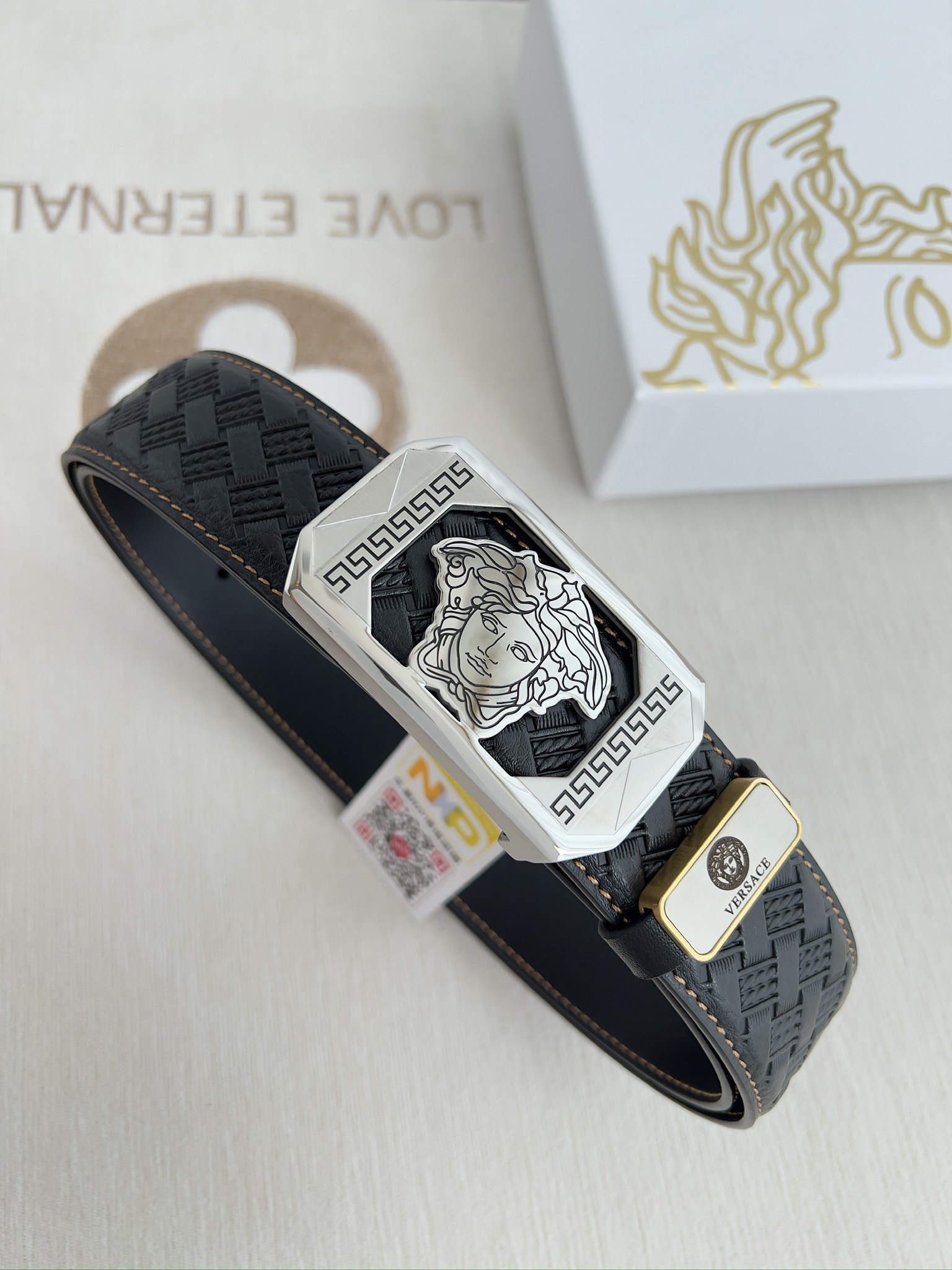 【VERSACE】(ヴェルサーチ) 3.8cmベルト メンズ 24706