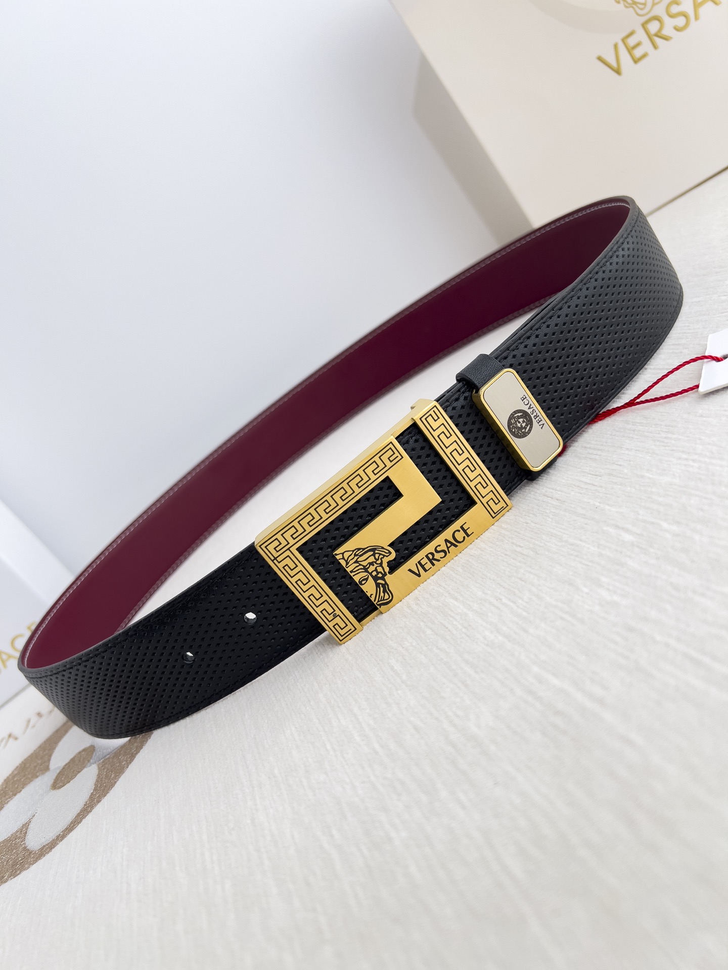 【VERSACE】(ヴェルサーチ) 3.8cmベルト メンズ