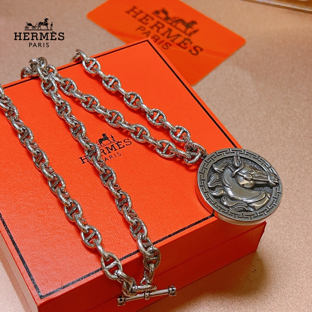 【HERMES】ネックレス、新しいネックレス万能シンプルファッションオーナメント