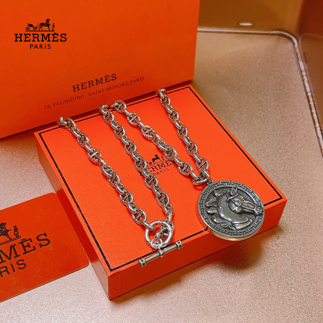 【HERMES】ネックレス、新しいネックレス万能シンプルファッションオーナメント