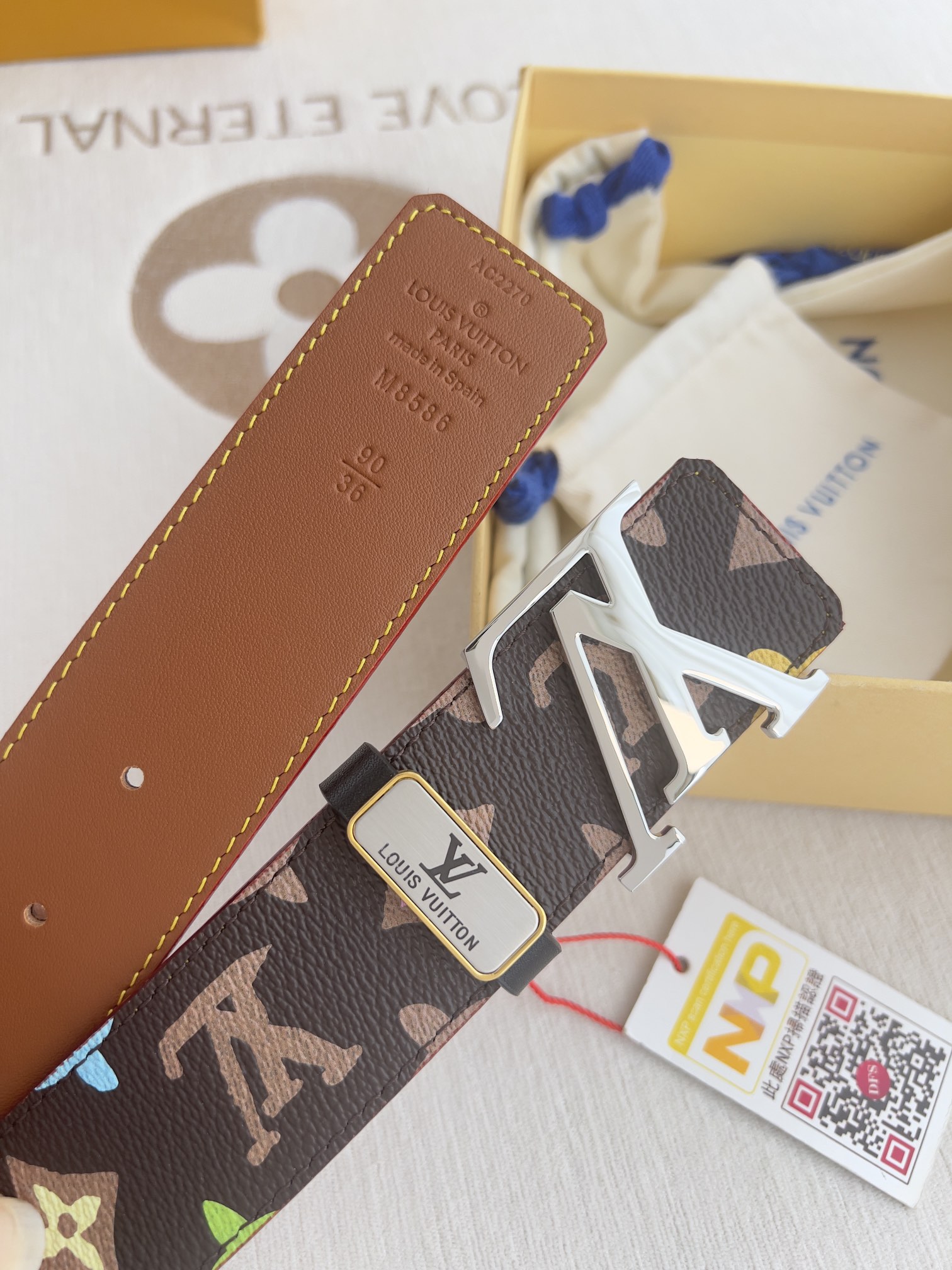 【LOUIS VUITTON】(ルイヴィトン) 3.8cmベルト メンズ  24706