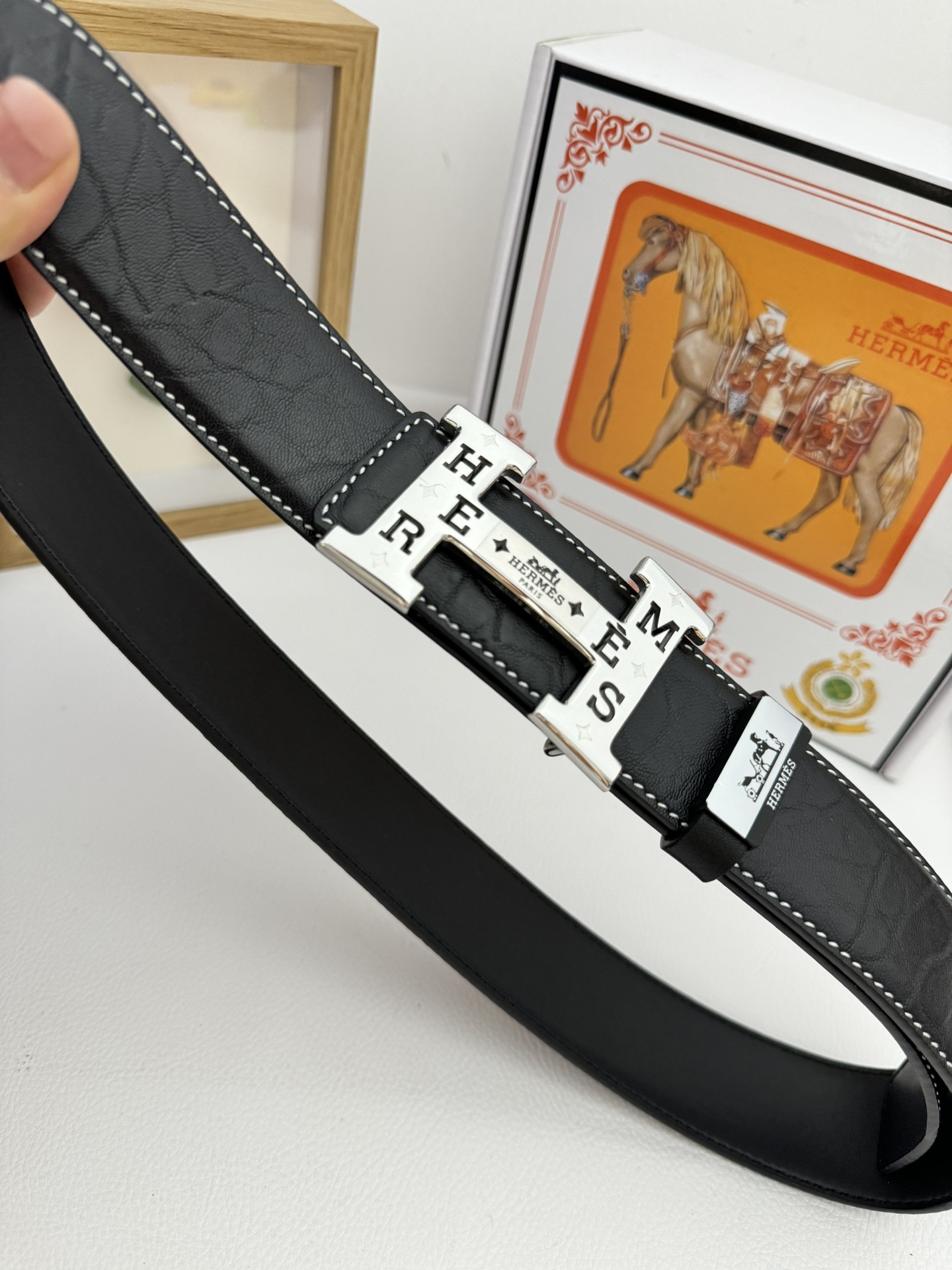 【Hermès】(エルメス) 3.8cmベルト メンズ