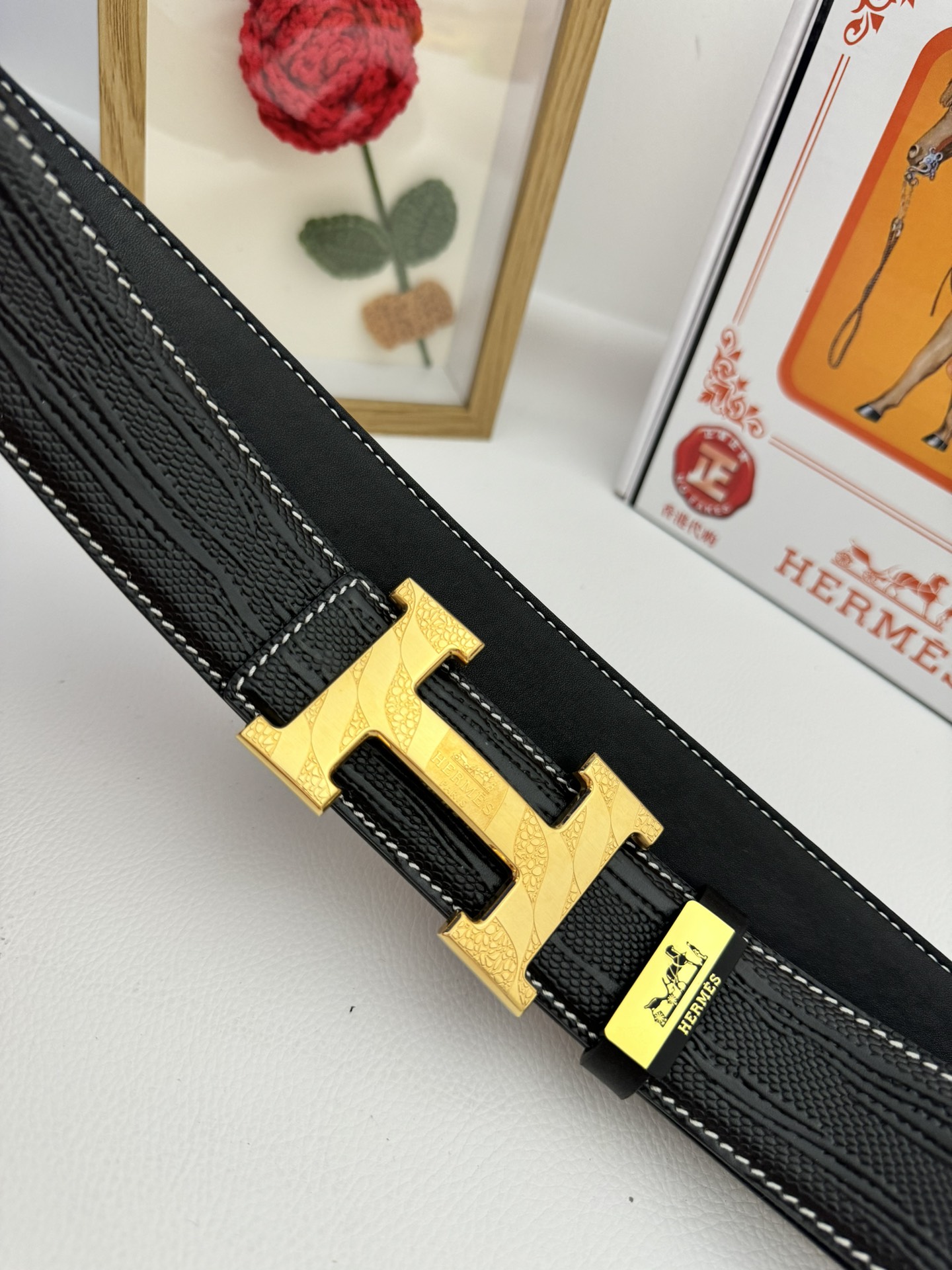 【Hermès】(エルメス) 3.8cmベルト メンズ