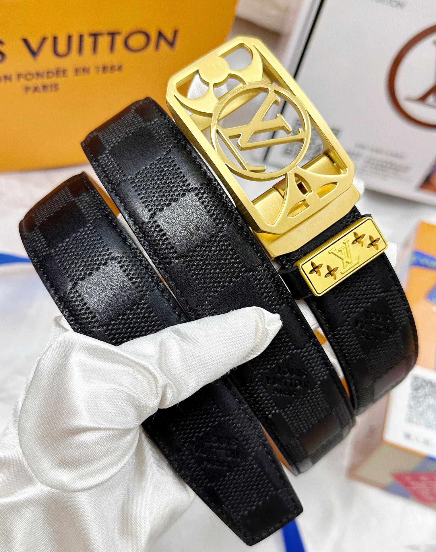 【LOUIS VUITTON】(ルイヴィトン) 3.8cmベルト メンズ  24706