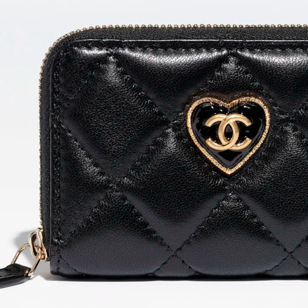 【2024】かわいいハートロゴ☆【CHANEL】ジップ コインパース