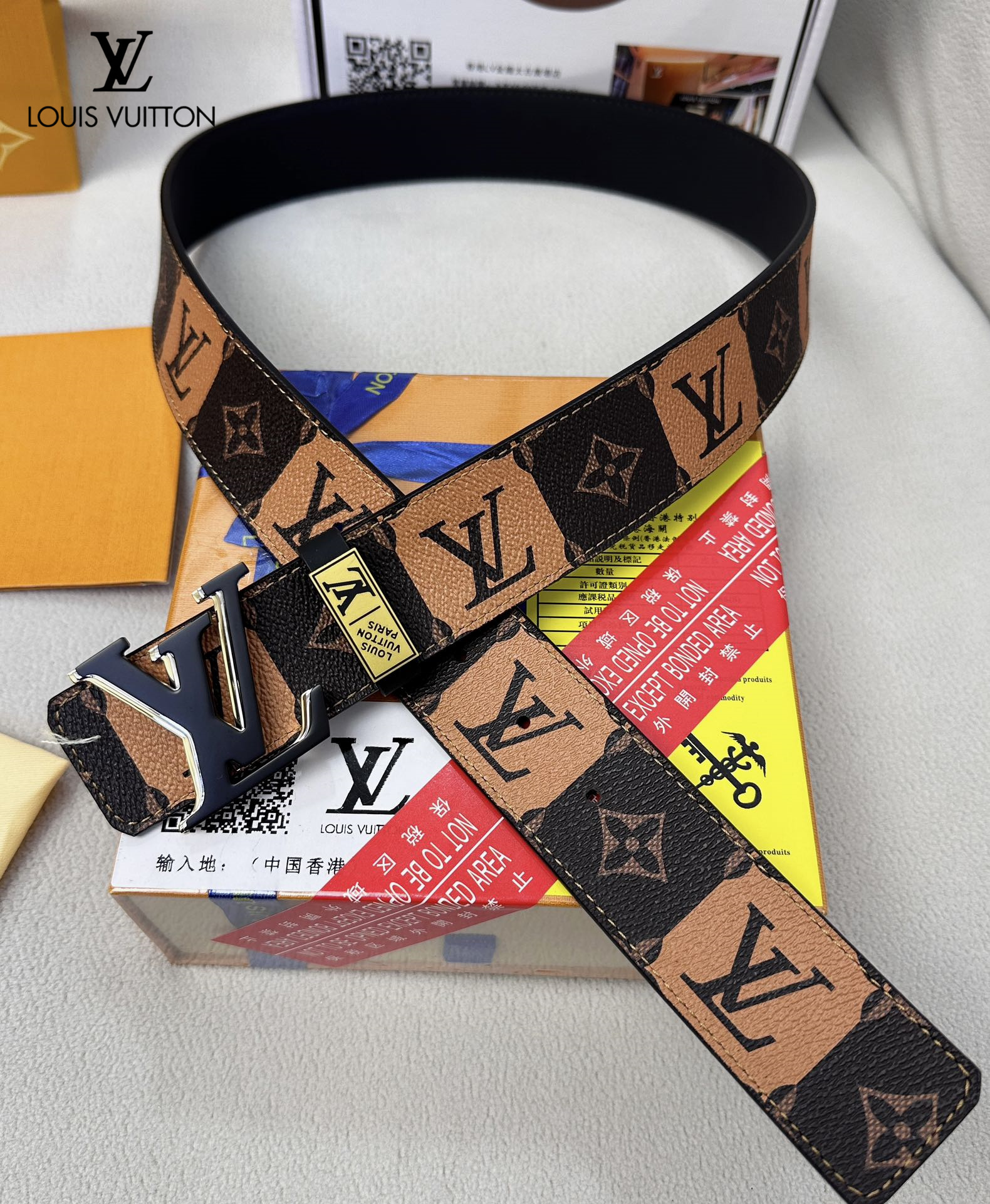 【LOUIS VUITTON】(ルイヴィトン) 3.8cmベルト メンズ