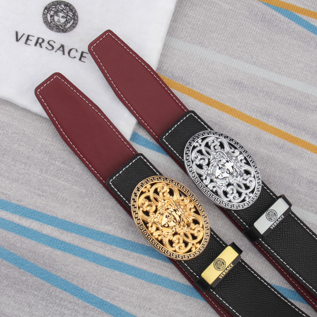 【VERSACE】(ヴェルサーチ) 3.8cmベルト メンズ