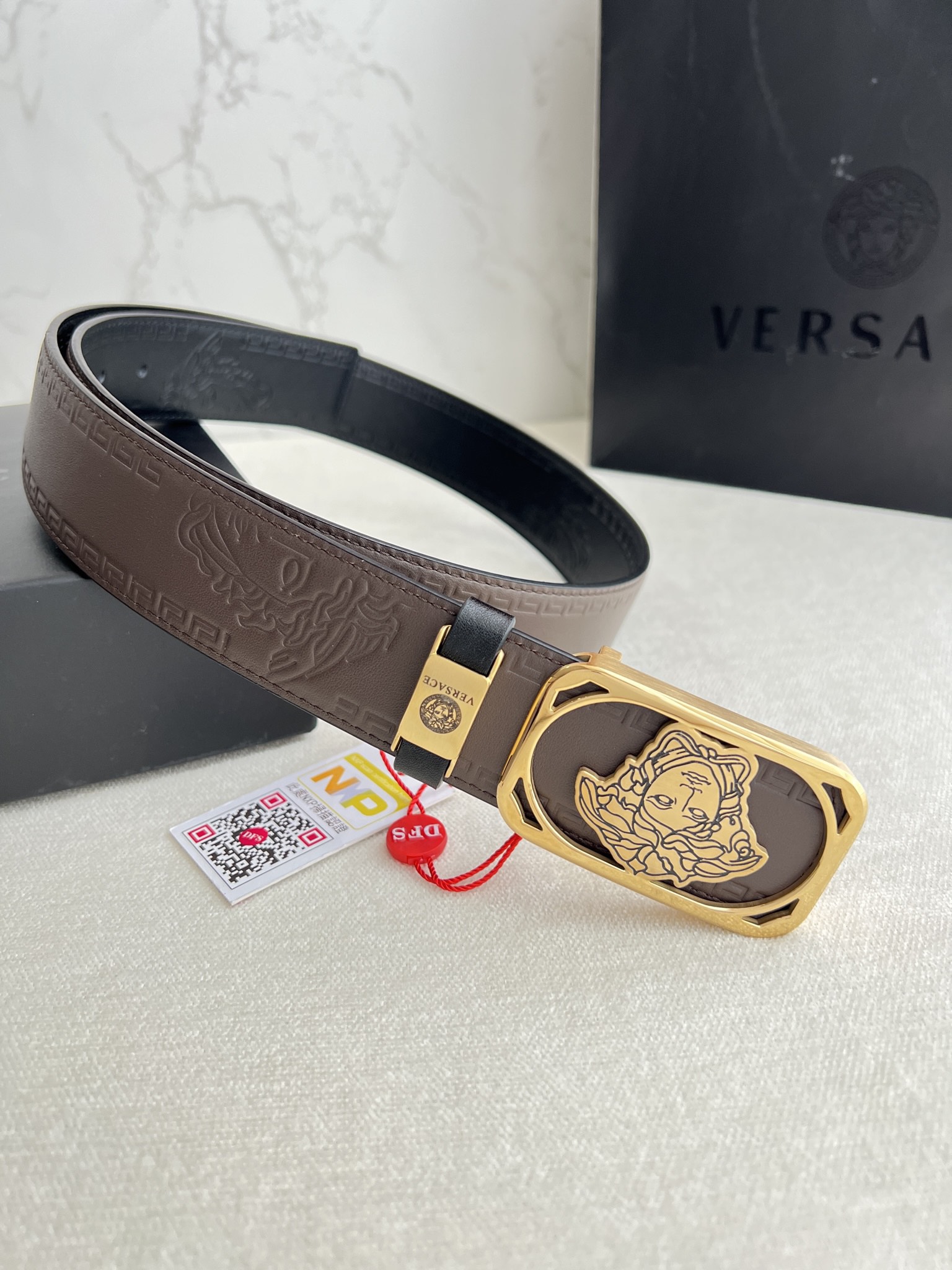 【VERSACE】(ヴェルサーチ) 3.8cmベルト メンズ 240903