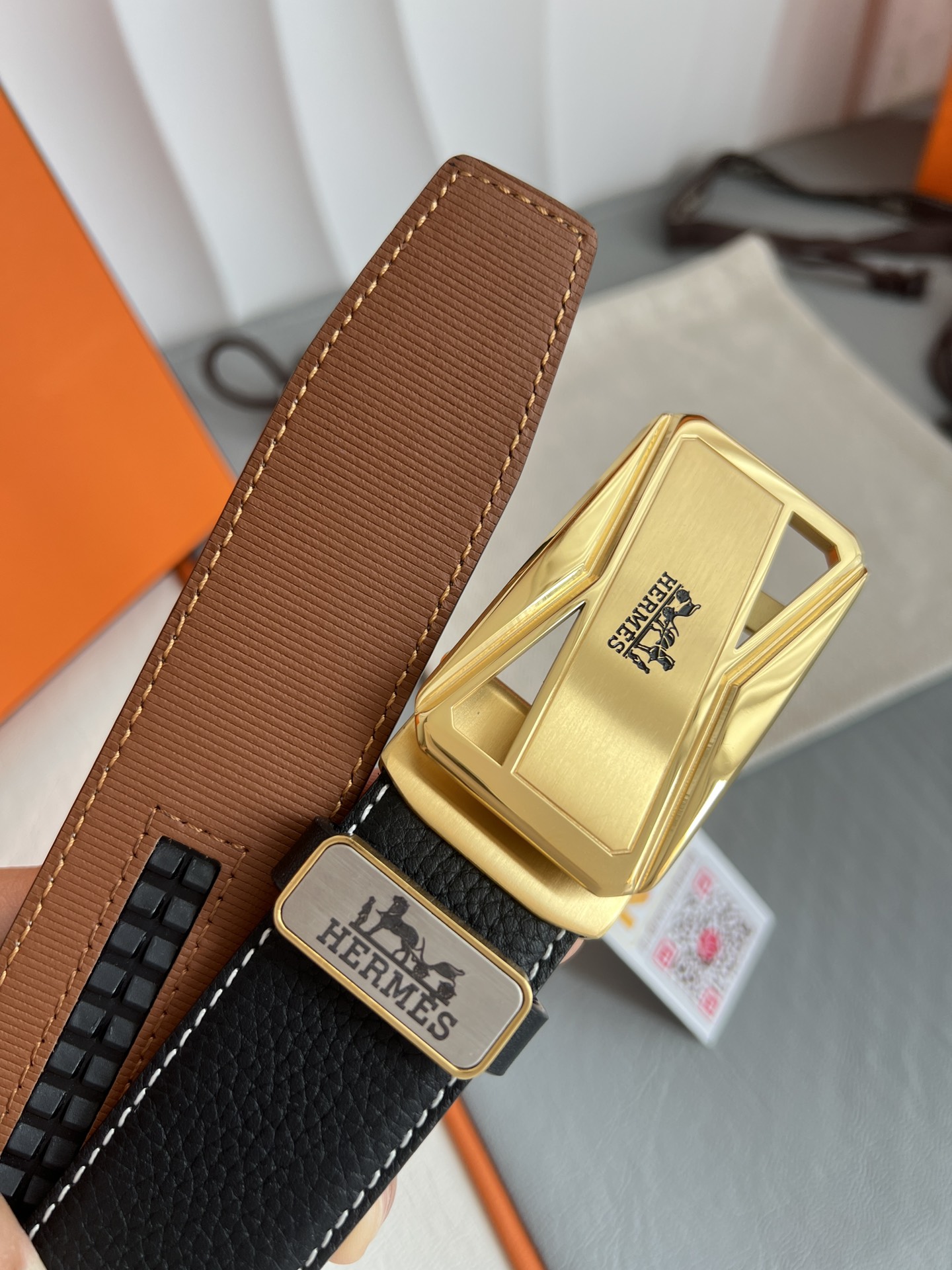 【Hermès】(エルメス) 3.5cmベルト メンズ