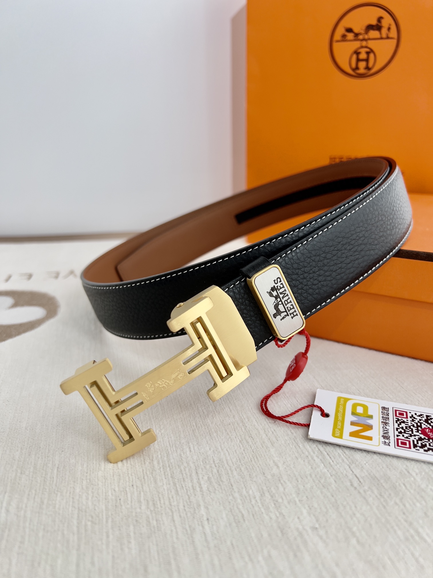 【Hermès】(エルメス) 3.5cmベルト メンズ