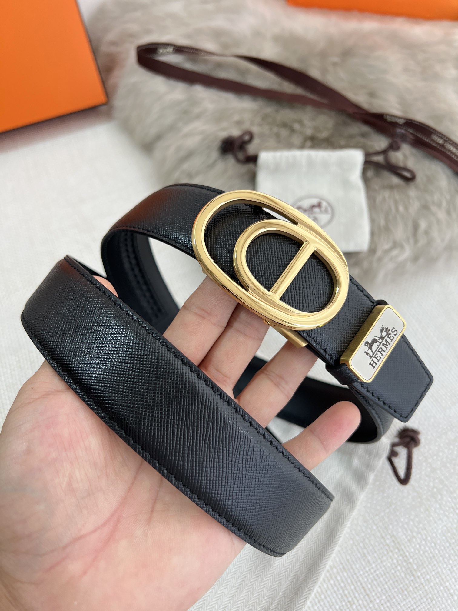 【Hermès】(エルメス) 3.5cmベルト メンズ