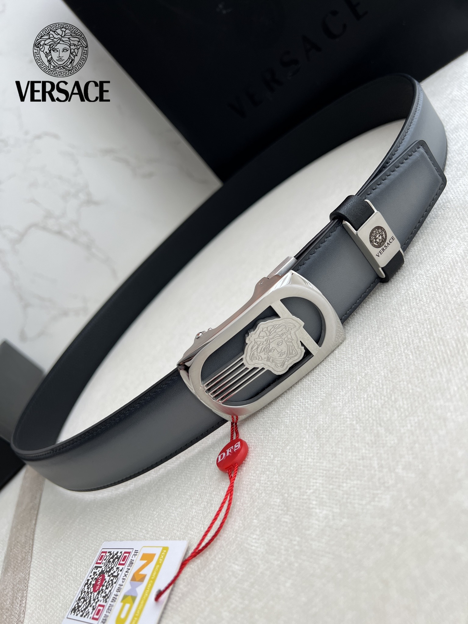 【VERSACE】(ヴェルサーチ) 3.5cmベルト メンズ