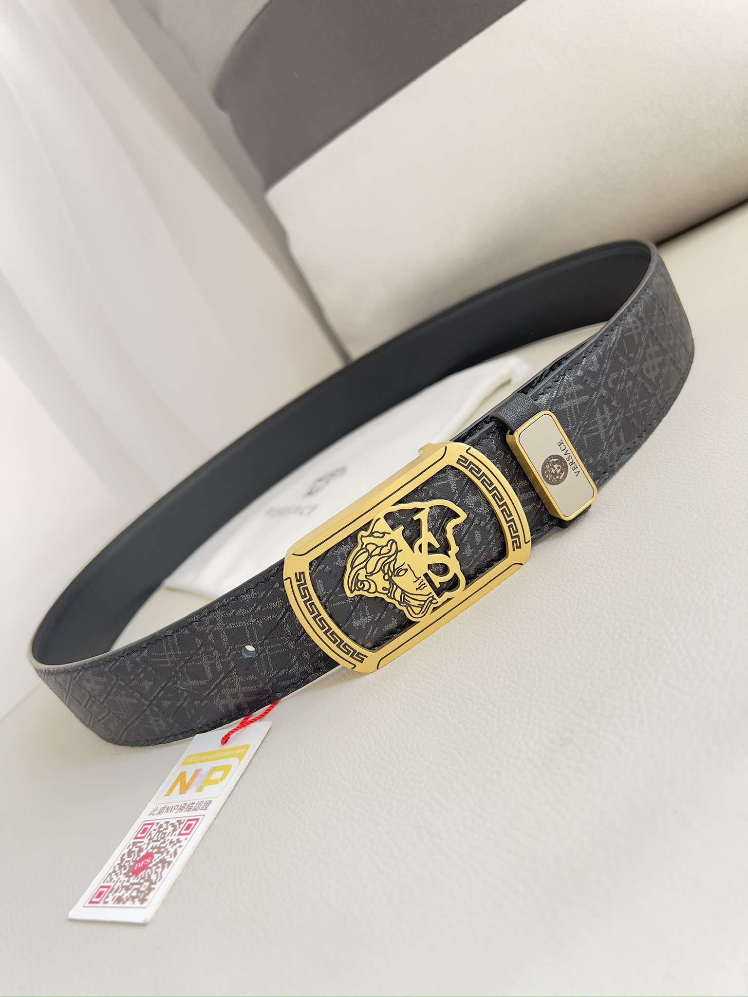 【VERSACE】(ヴェルサーチ) 3.8cmベルト メンズ 24706
