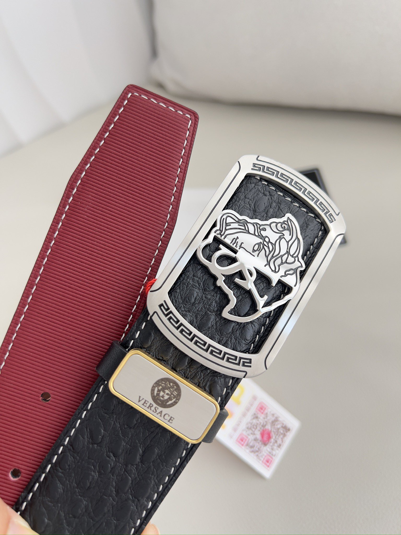 【VERSACE】(ヴェルサーチ) 3.8cmベルト メンズ 240903