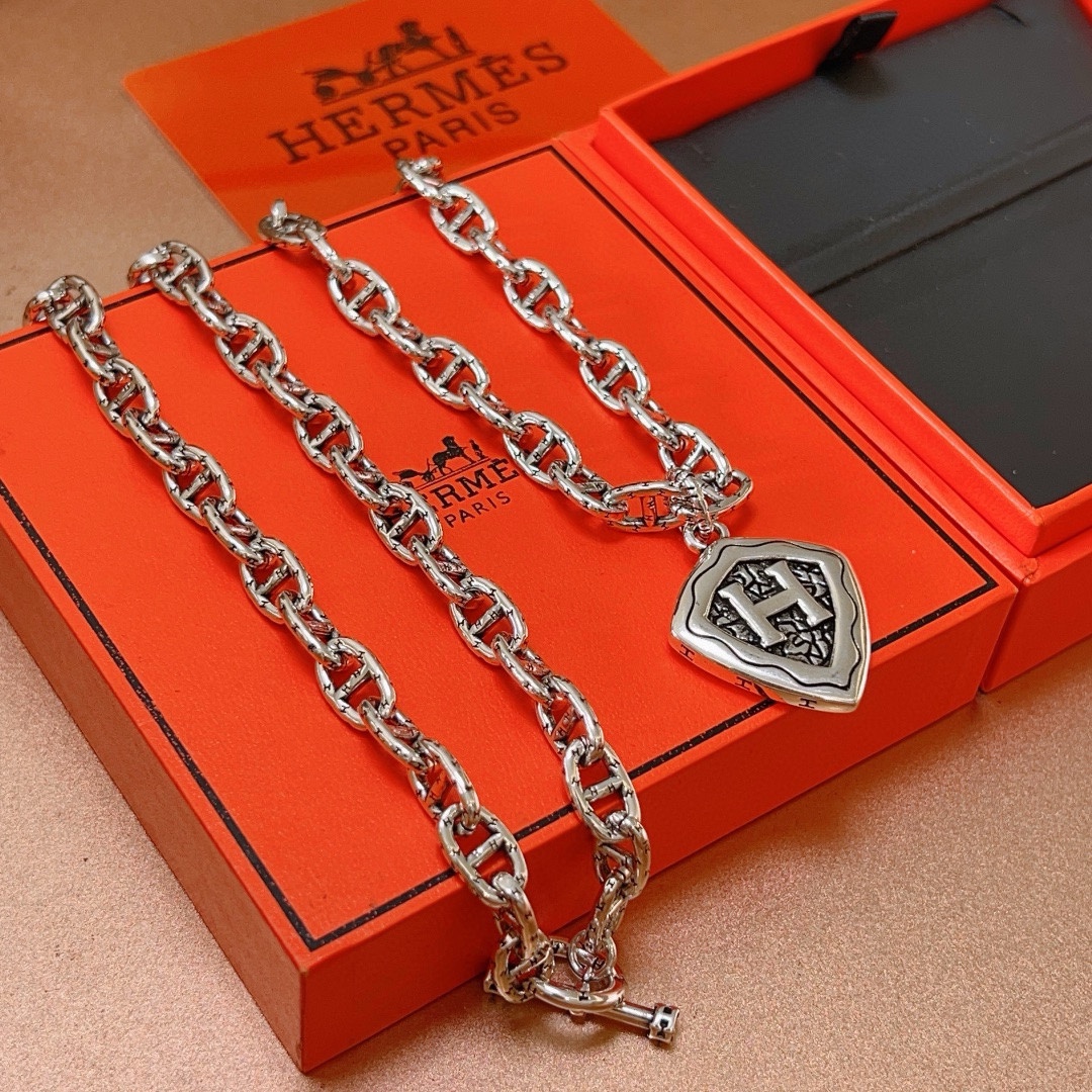 【 HERMES】ネックレス、新しいネックレス万能シンプルファッションオーナメント 2473
