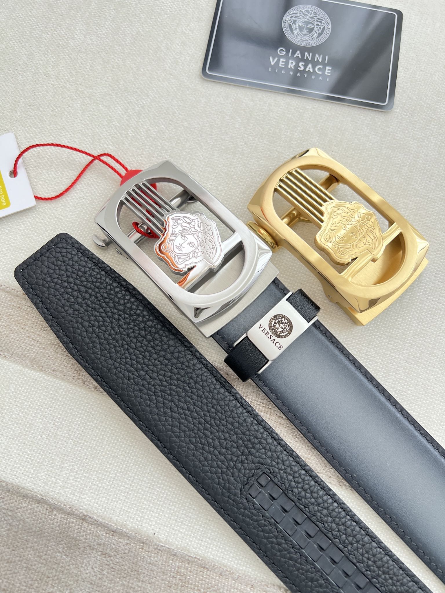 【VERSACE】(ヴェルサーチ) 3.5cmベルト メンズ